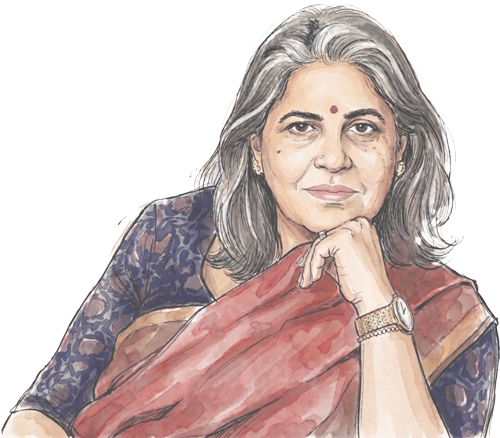 Illustrated portrait of Rama Bijapurkar